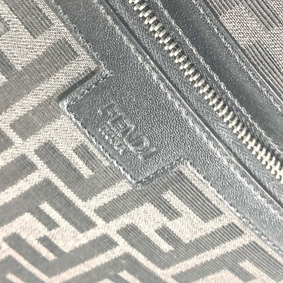 FENDI Black Leather Zucca Backpack - Picture 8 of 16